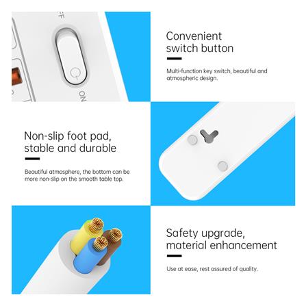 รางปลั๊กไฟ 4 ช่อง 1 สวิตช์ 2 USB 1 TPYE C VEGER VPST-3U3 20 วัตต์ 3 ม. สีขาว_6