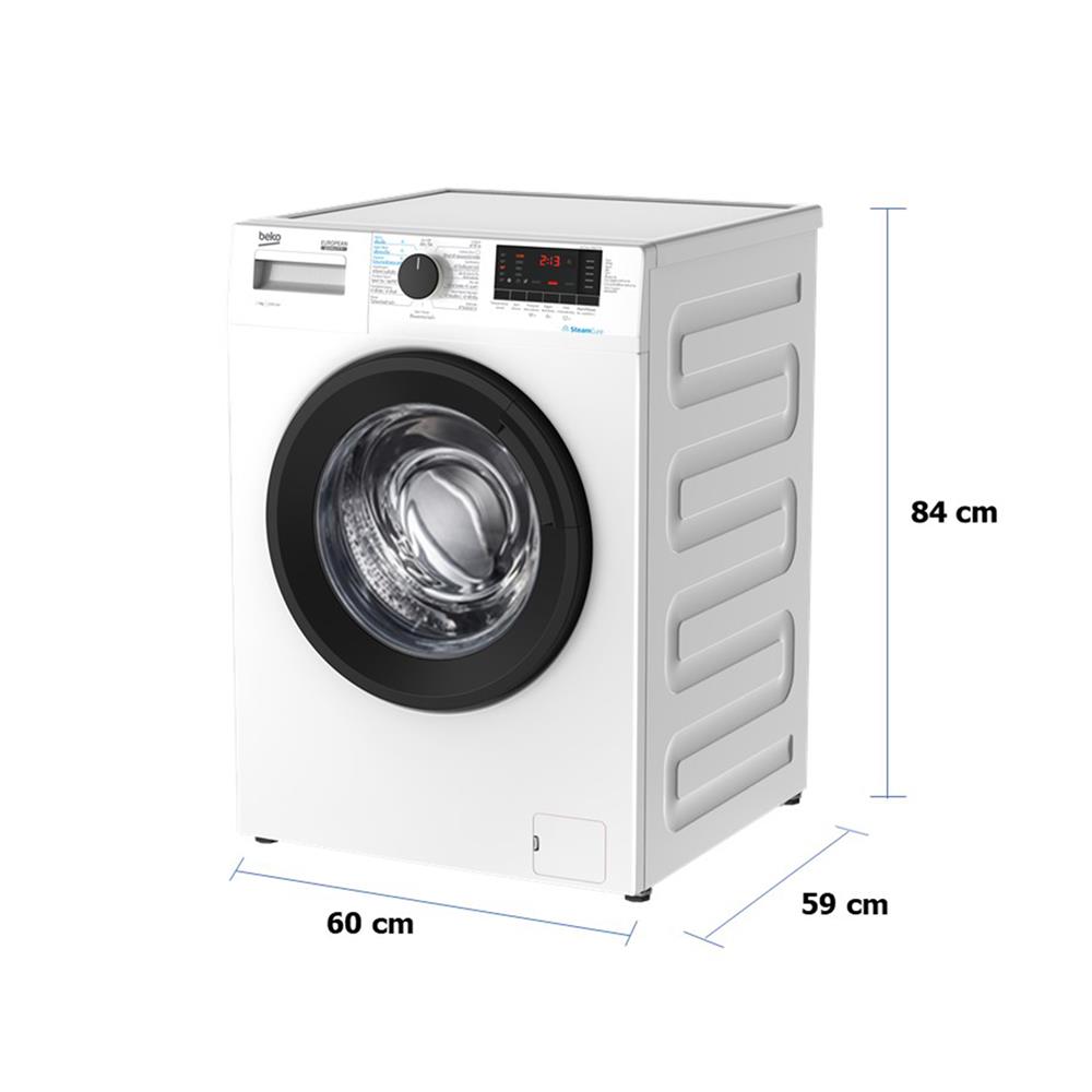เครื่องซักผ้าฝาหน้า BEKO WCV9614XBOSTW 9 กก. 1200 RPM อินเวอร์เตอร์ สีขาว