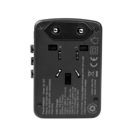 ปลั๊กแปลง 4 IN 1 UNIVERSAL 2 USB 2 TYPE C MOOV TA02 สีดำ_3