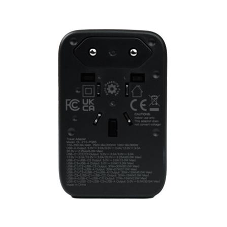 ปลั๊กแปลง 4 IN 1 UNIVERSAL 1 USB 3 TYPE C MOOV TA05 สีดำ_2