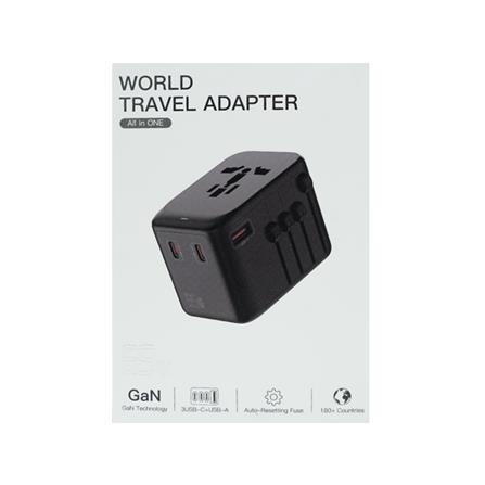 ปลั๊กแปลง 4 IN 1 UNIVERSAL 1 USB 3 TYPE C MOOV TA05 สีดำ_3