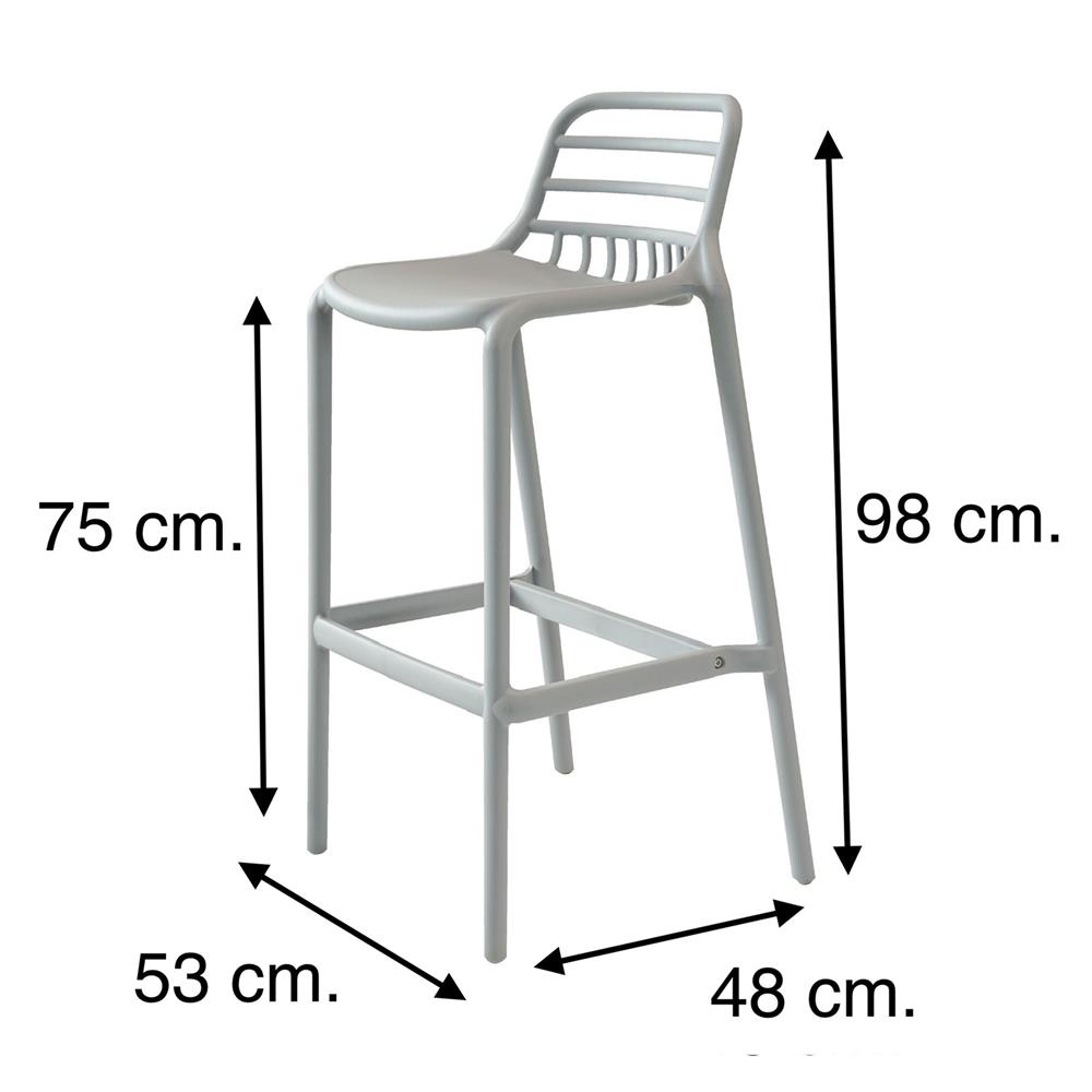เก้าอี้บาร์ PIONEER PN92346-H75 สีเทา