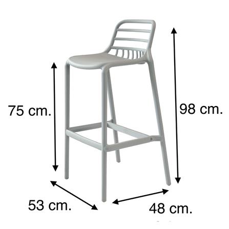 เก้าอี้บาร์ PIONEER PN92346-H75 สีเทา_5