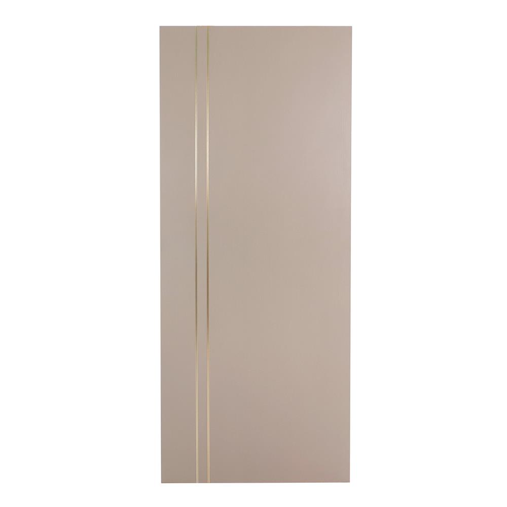 ประตูภายในเมลามีน AZLE ร่องอะลูมิเนียม 80X200 ซม. สีบีช ไม่เจาะลูกบิด