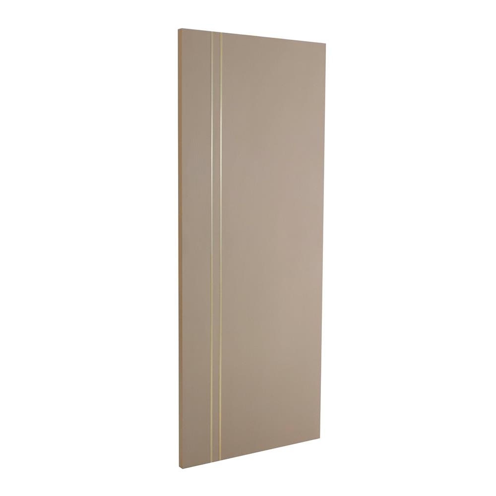 ประตูภายในเมลามีน AZLE ร่องอะลูมิเนียม 80X200 ซม. สีบีช ไม่เจาะลูกบิด