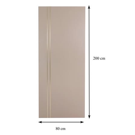 ประตูภายในเมลามีน AZLE ร่องอะลูมิเนียม 80X200 ซม. สีบีช ไม่เจาะลูกบิด_5