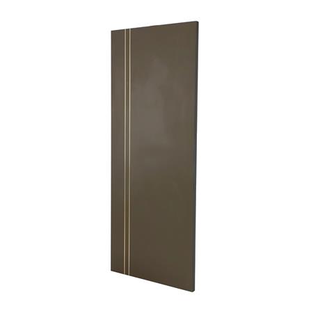 ประตูภายในเมลามีน AZLE ร่องอะลูมิเนียม 80X200 ซม. สีโอ๊ค ไม่เจาะลูกบิด_1