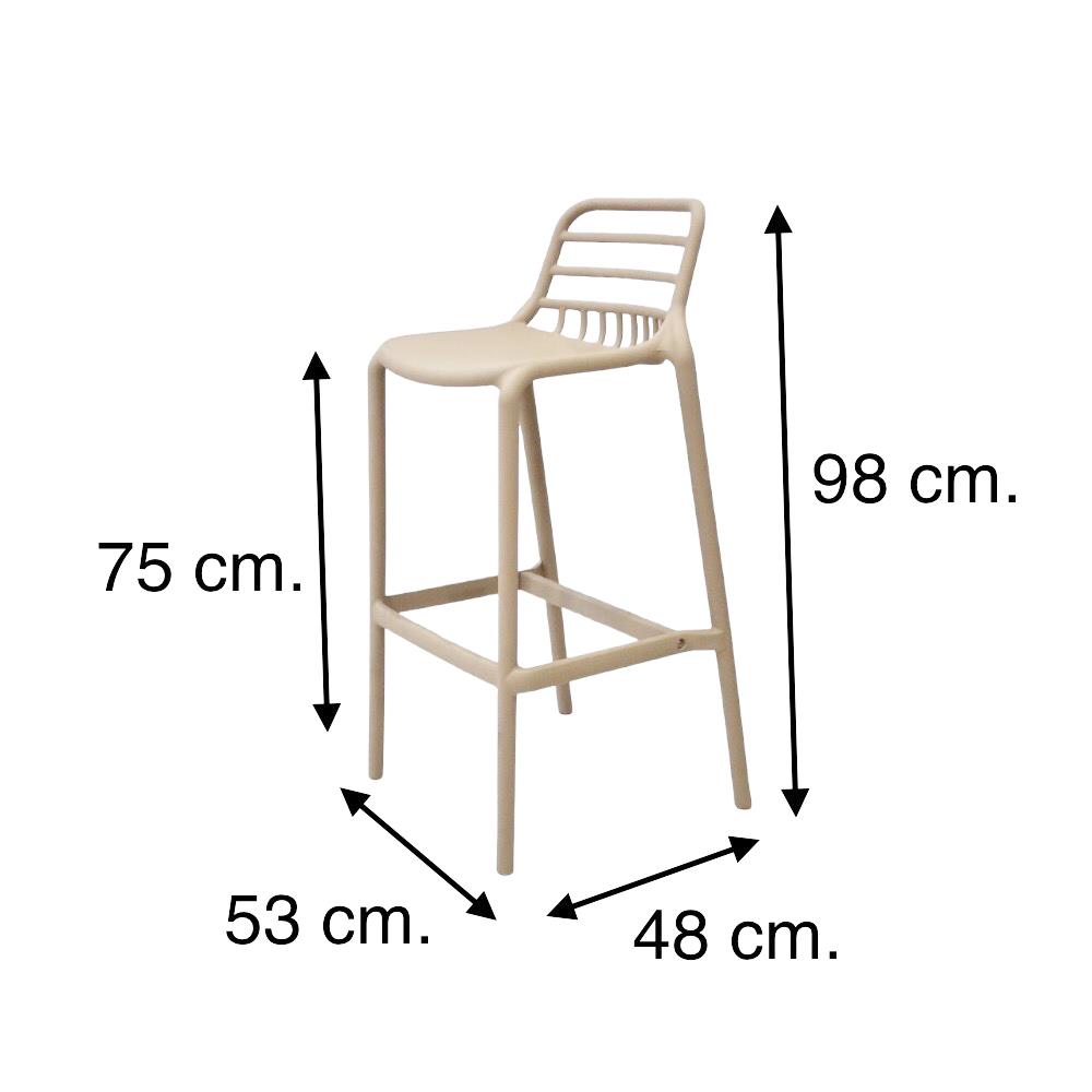 เก้าอี้บาร์ PIONEER PN92346-H75 สีครีม