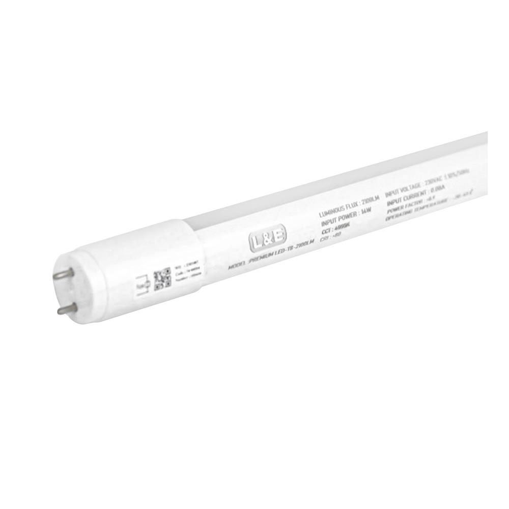 หลอด LED L&E T8 PREMIUM SE 14 วัตต์ COOL WHITE G13