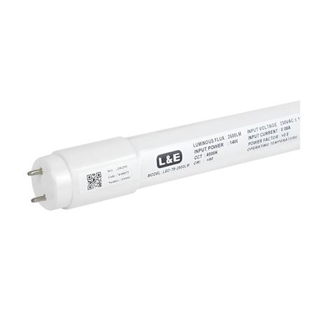 หลอด LED L&E T8 PREMIUM DE 14 วัตต์ COOL WHITE G13