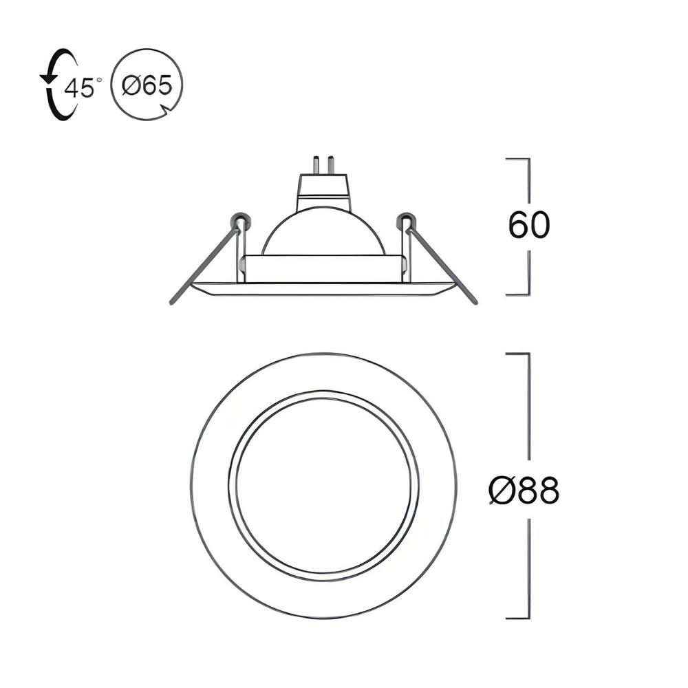 ดาวน์ไลท์ LUMAX HG 24-05193 3.46 นิ้ว สีทอง กลม