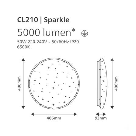 ไฟเพดาน LED PHILIPS CL210 SPARKLE 19 นิ้ว 50 วัตต์ DAYLIGHT สีขาว_4