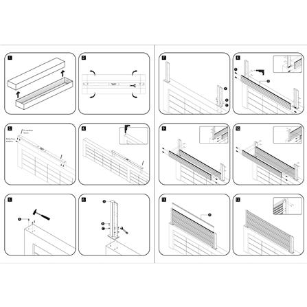 รั้วบังตาทึบ SUNSHIELD SET A 0.6x2 ม. สีวอลนัท_9