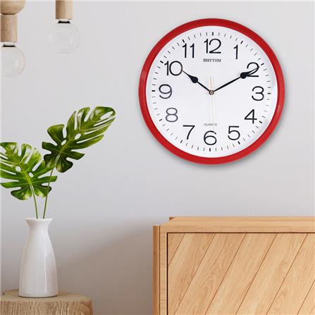 นาฬิกาแขวน RHYTHM CMG734NR01 12.5 นิ้ว สีแดง_5