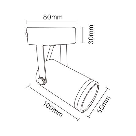 แทรคไลท์ ติดผนัง GU5.3 SHINING SF-TR1GU53-3 สีดำ_3