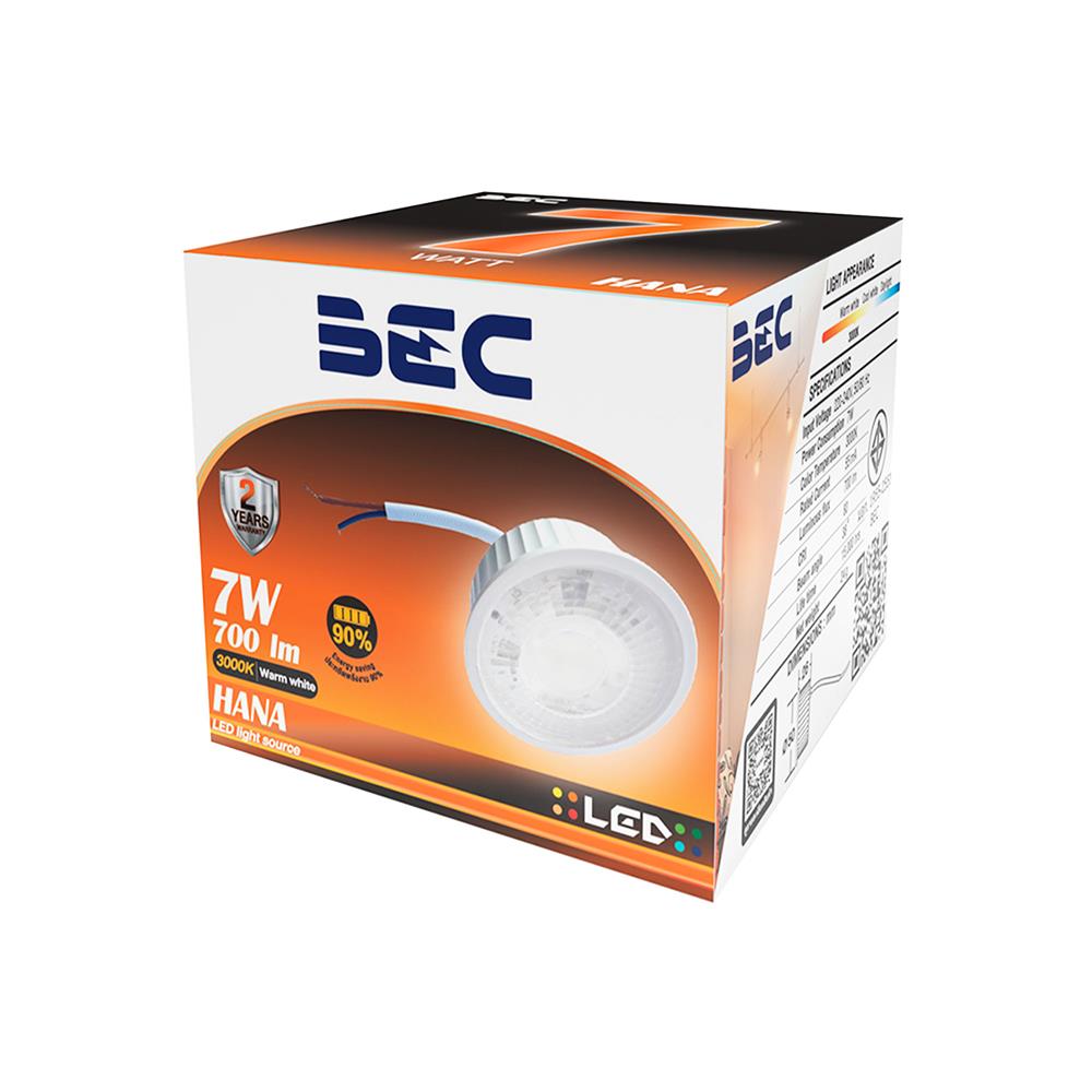 หลอด LED BEC MR16 HANA 7 วัตต์ WARM WHITE