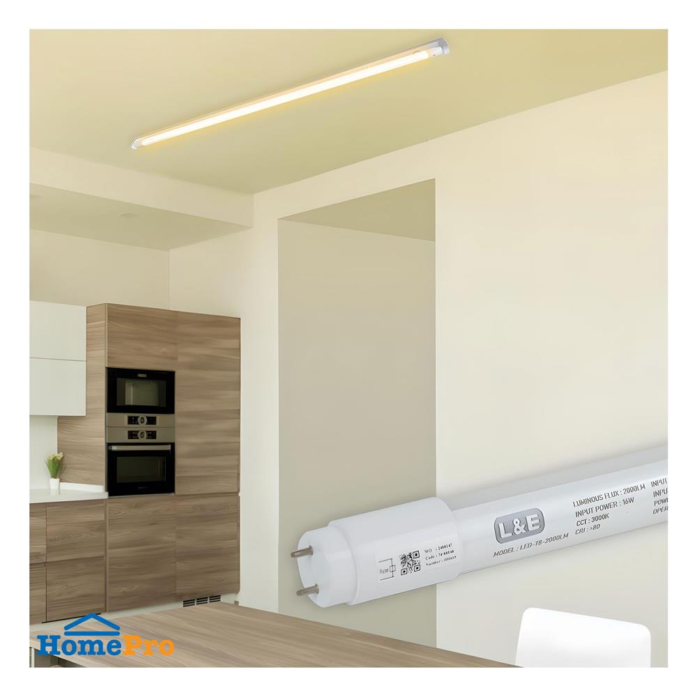 หลอด LED L&E T8 STD SE 16 วัตต์ WARM WHITE G13