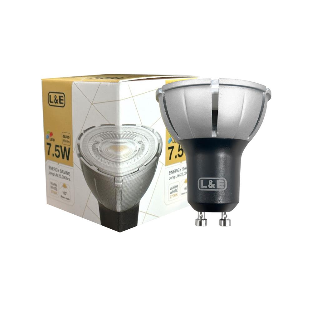 หลอด LED L&E MR16/PAR 927 60D 7.5 วัตต์ WARM WHITE GU10