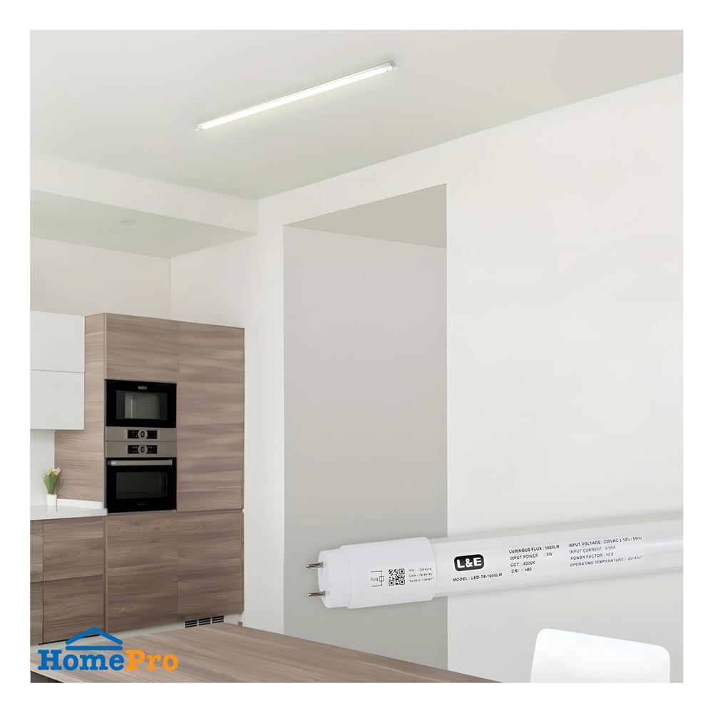 หลอด LED สั้น L&E T8 STD SE 9 วัตต์ COOL WHITE G13