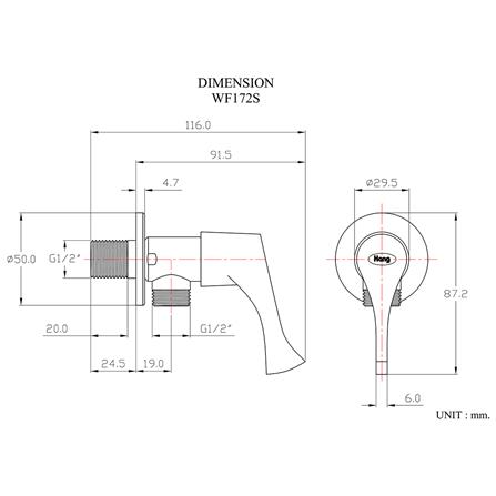 วาล์วฝักบัว 1 ทาง HANG WF-172S_3