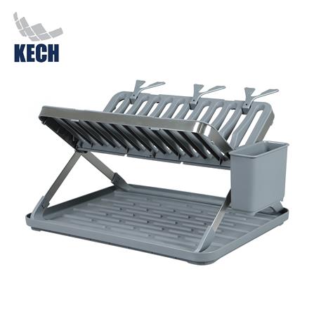 ชั้นคว่ำจานพลาสติกขาไขว้ KECH 48.5x35.5x27ซม._1