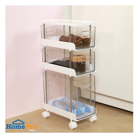 ชั้นวางใส 3 ชั้น มีล้อ KECH LUCID 32.8x17.5x60.5 ซม._5