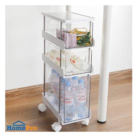 ชั้นวางใส 3 ชั้น มีล้อ KECH LUCID 32.8x17.5x60.5 ซม._6