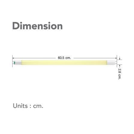 หลอด LED สั้น EVE T8 SAFETY FIT DE 9 วัตต์ WARM WHITE G13_6
