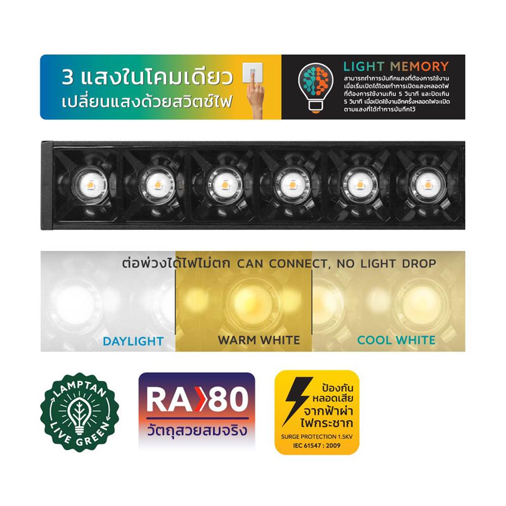 ชุดรางนีออน LED LAMPTAN LINEAR LAMP COLOUR SWITCH LINE 50 วัตต์ DAYLIGHT/WARM WHITE/COOL WHITE