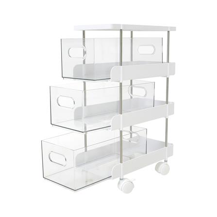 ชั้นวางใส 3 ชั้น มีล้อ KECH LUCID 32.8x17.5x49 ซม._3