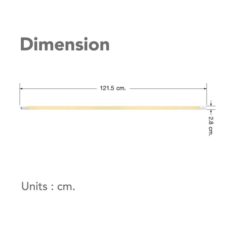 หลอด LED EVE T8 SAFETY FIT DE 22 วัตต์ WARM WHITE G13