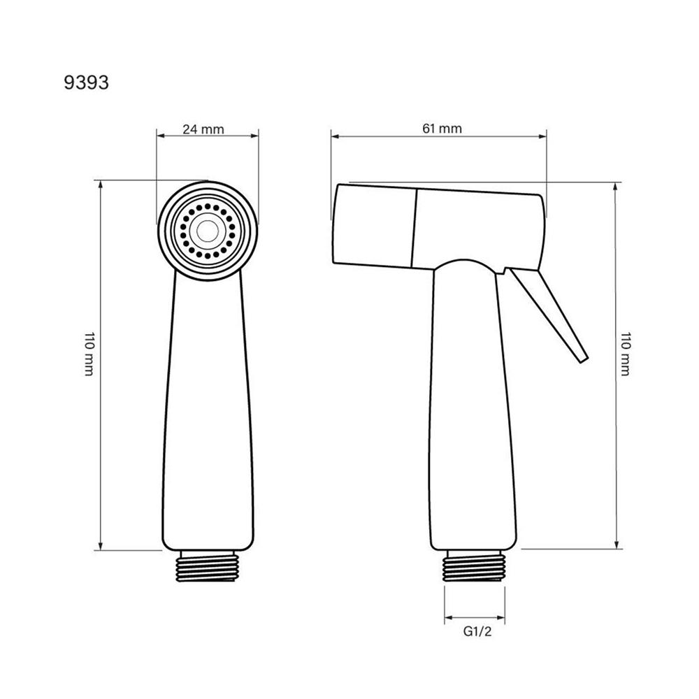 สายฉีดชำระครบชุด NAPA SPIRAL 9393 สีโครม