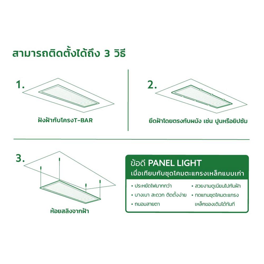โคมฝังฝ้า LED LAMPTAN PANEL RELAX 40 วัตต์ 30X120 ซม. DAYLIGHT