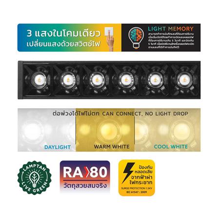 ชุดรางนีออน LED LAMPTAN LINEAR LAMP COLOUR SWITCH LINE 30 วัตต์ DAYLIGHT/WARM WHITE/COOL WHITE_9