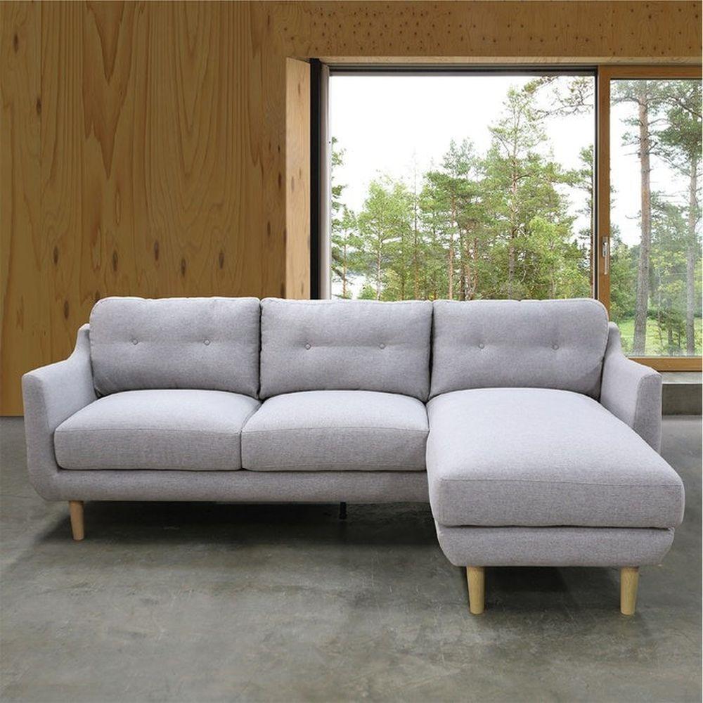 โซฟาเข้ามุม KONCEPT CAPITAL 19210723 สีเทาอ่อน