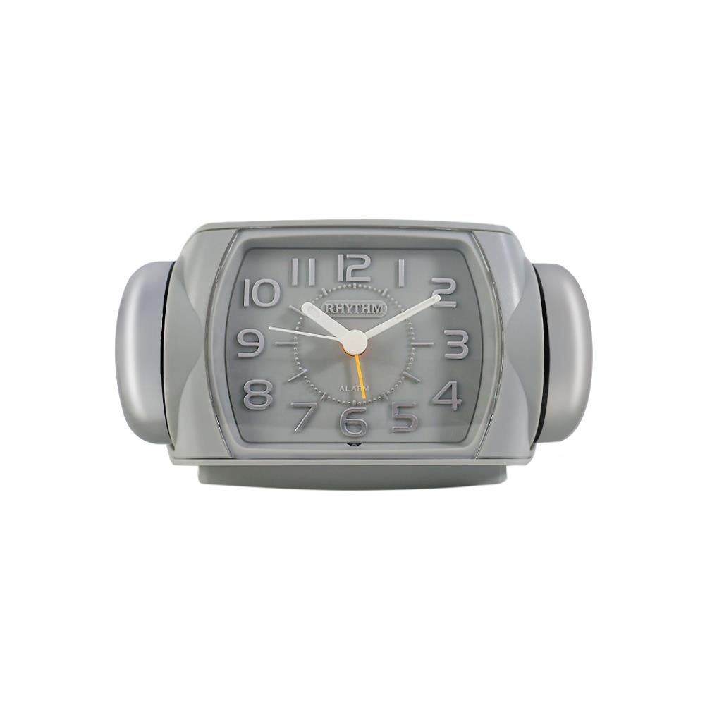 นาฬิกาปลุก RHYTHM 8RA647SR08 6.5X3 นิ้ว สีเทา