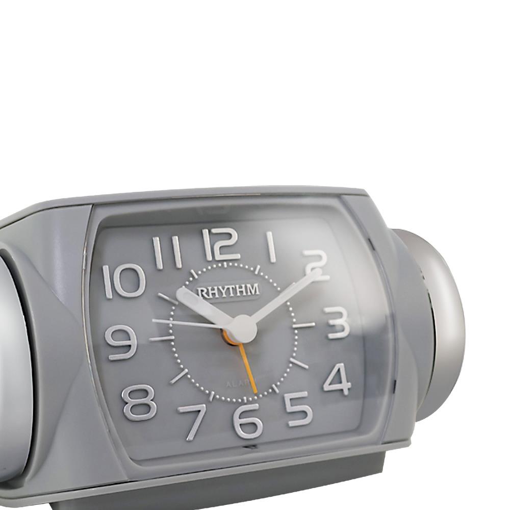 นาฬิกาปลุก RHYTHM 8RA647SR08 6.5X3 นิ้ว สีเทา