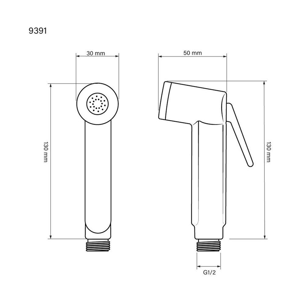 สายฉีดชำระครบชุด NAPA MARY 9391 สีโครม