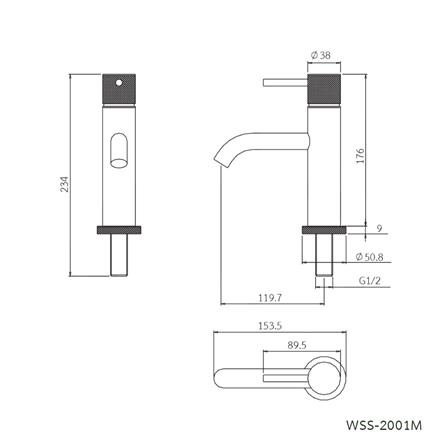 ก๊อกอ่างล้างหน้า WS WSS-2001M_1