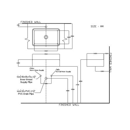 อ่างล้างหน้าแบบวางบนเคาน์เตอร์ COTTO C00126MBK สีดำ_3