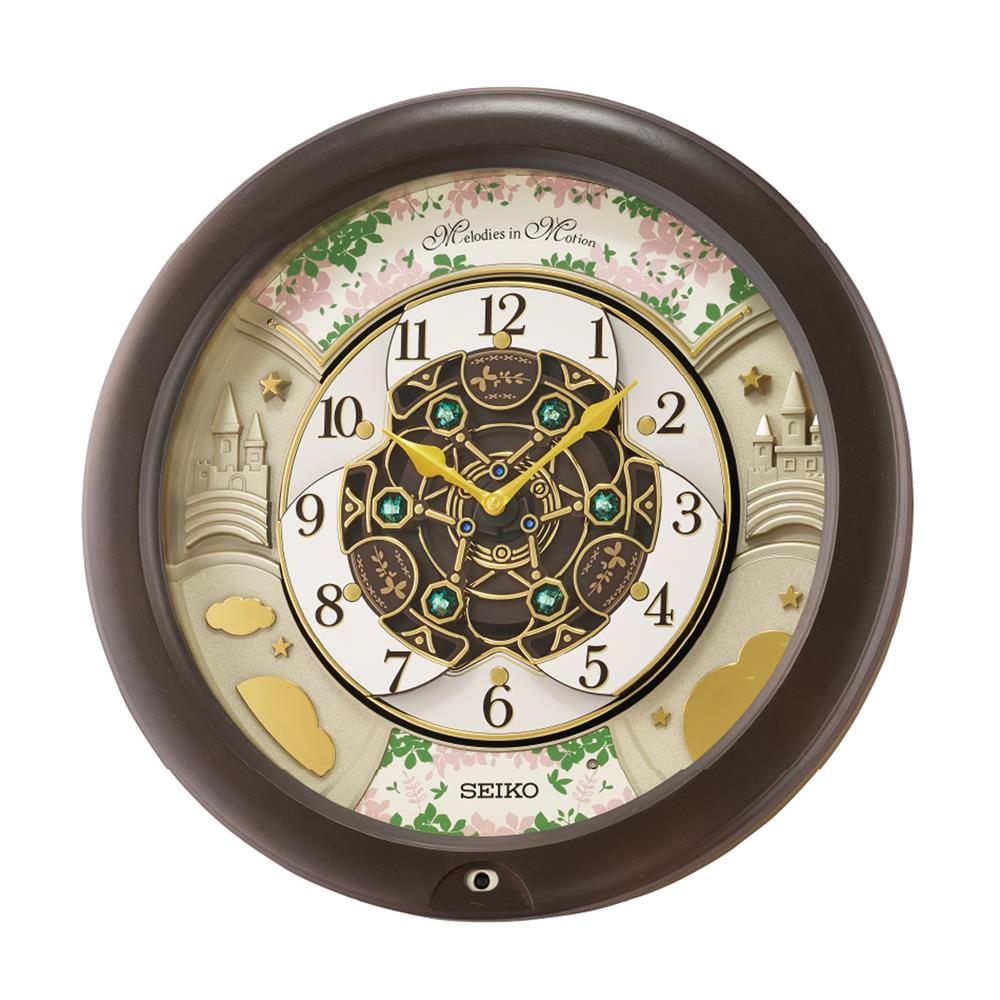 นาฬิกาแขวน SEIKO CLOCKS MELODY QXM391N 16 นิ้ว สีน้ำตาล_0