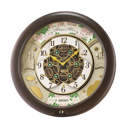 นาฬิกาแขวน SEIKO CLOCKS MELODY QXM391N 16 นิ้ว สีน้ำตาล_1
