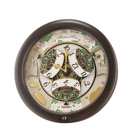 นาฬิกาแขวน SEIKO CLOCKS MELODY QXM391N 16 นิ้ว สีน้ำตาล_2
