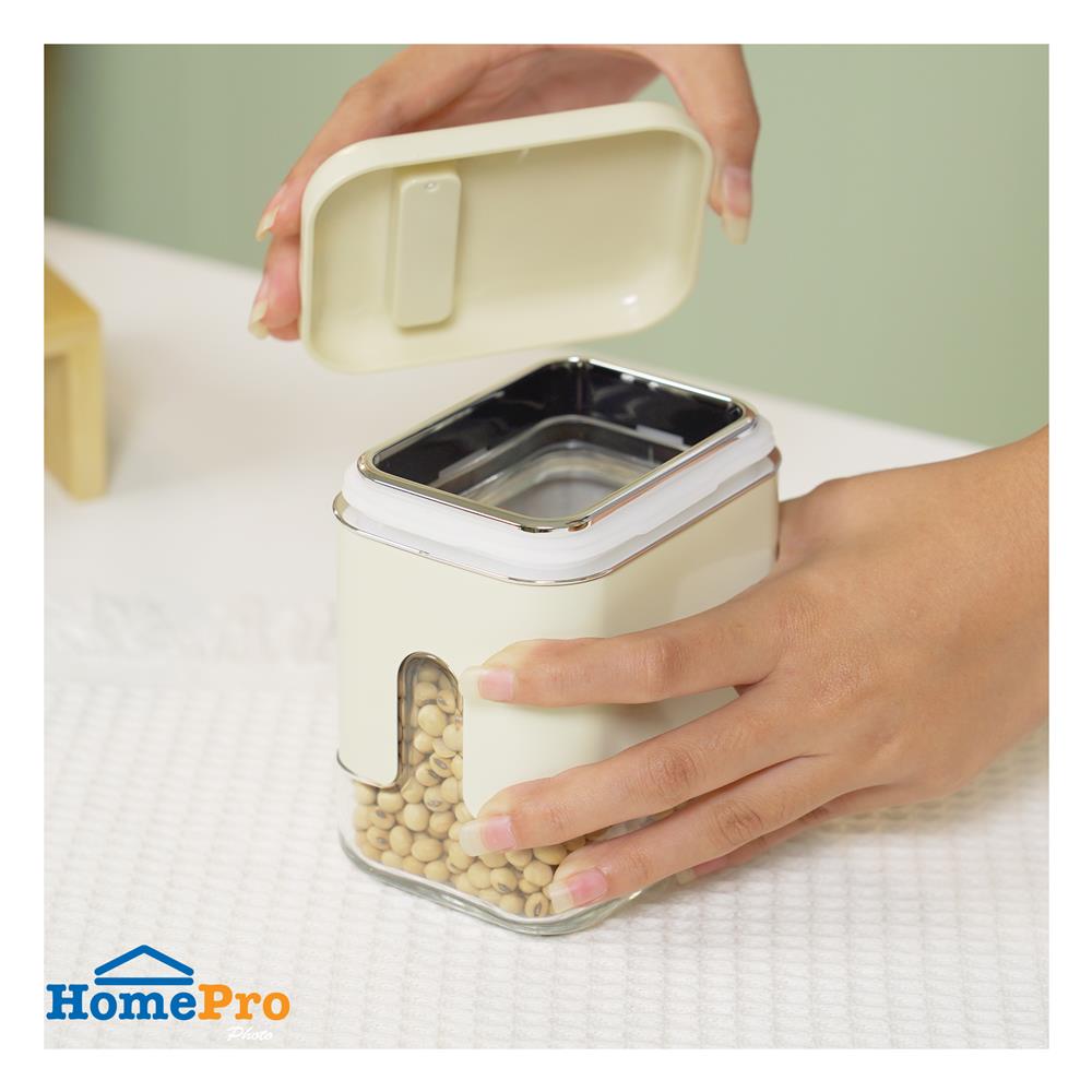 ขวดโหลแก้วฝาดึง KECH ASTRA 0.45 ลิตร สีขาว