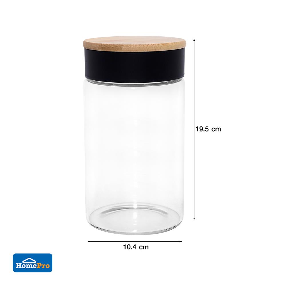 ขวดโหลแก้วฝาเกลียว KECH ORING 0.95 ลิตร สีใส