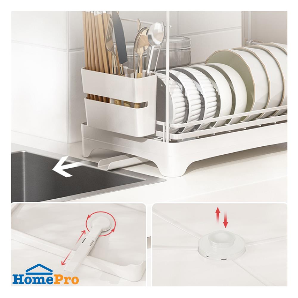 ชั้นคว่ำจาน 2 ชั้น KECH IDEAL SIZE S 39.5X23X35.5 ซม. สีขาว