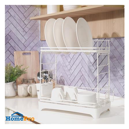 ชั้นคว่ำจาน 2 ชั้น KECH IDEAL SIZE S 39.5X23X35.5 ซม. สีขาว_6