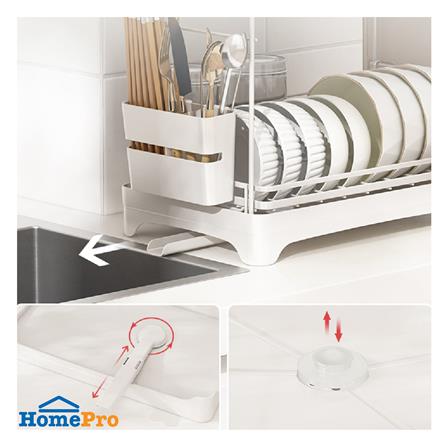 ชั้นคว่ำจาน 2 ชั้น KECH IDEAL SIZE S 39.5X23X35.5 ซม. สีขาว_7