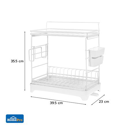 ชั้นคว่ำจาน 2 ชั้น KECH IDEAL SIZE S 39.5X23X35.5 ซม. สีขาว_9