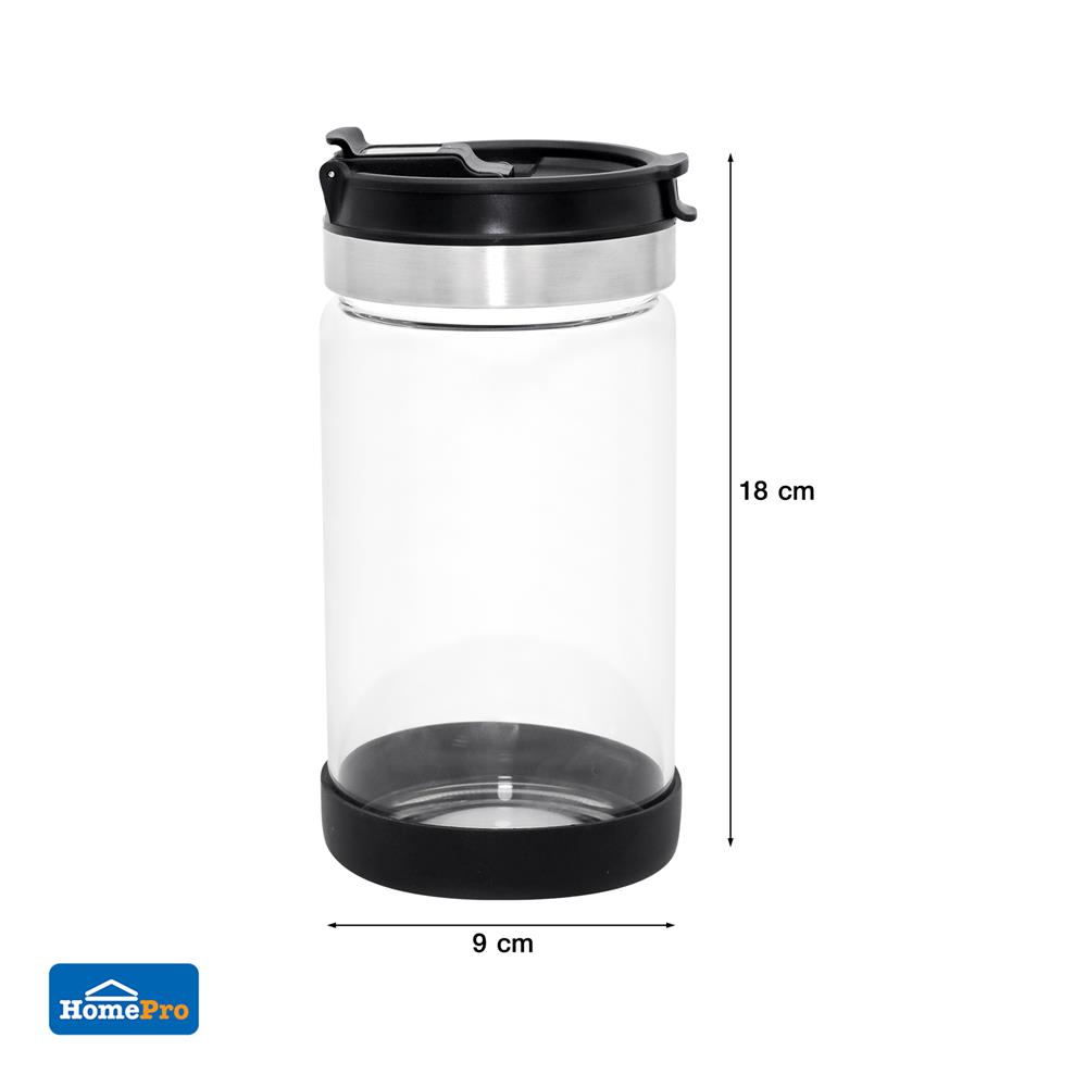 ขวดโหลแก้วฝาดึง KECH COBRA 0.8 ลิตร สีดำ